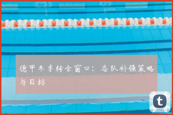 德甲冬季转会窗口:各队补强策略与目标